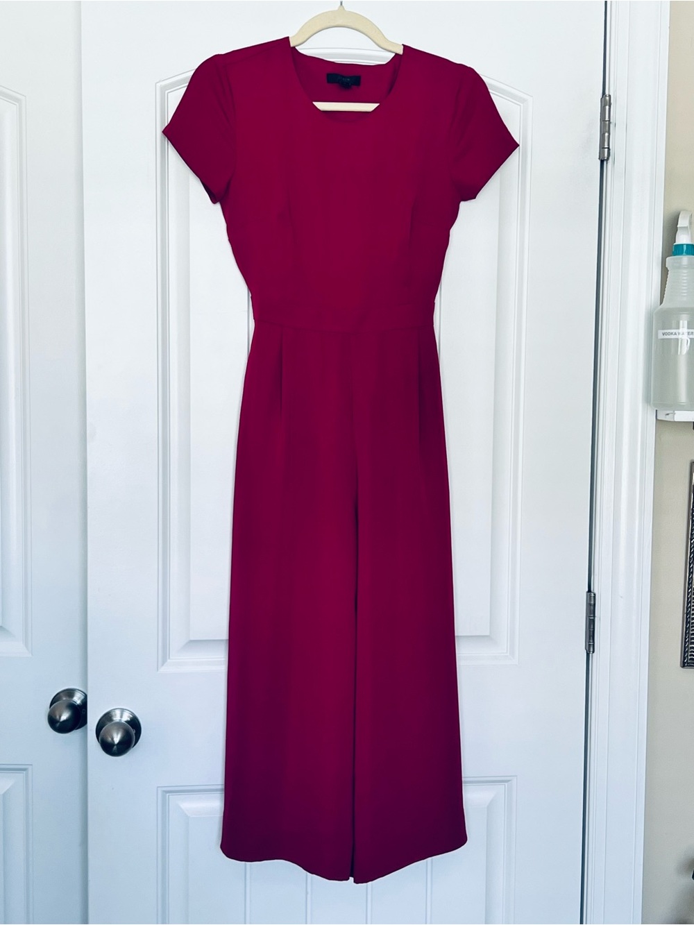 J. Crew Berry Pink Drapey Wrap Back Jumpsuit Size 0P - Picture 1 of 14